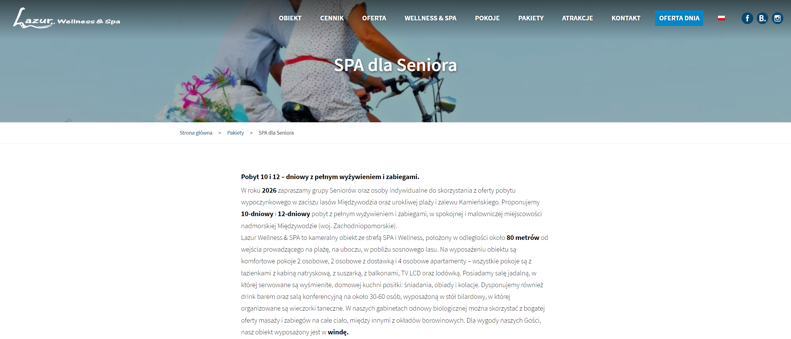 SPA dla seniora nad morzem - co obejmuje pakiet?