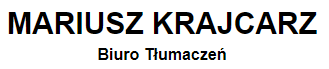 Logo Mariusz Krajcarz - Tłumacz Przysięgły języka niderlandzkiego